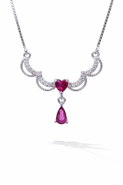 Seraphina Emerald Drop 925 Sterling Silver Necklace