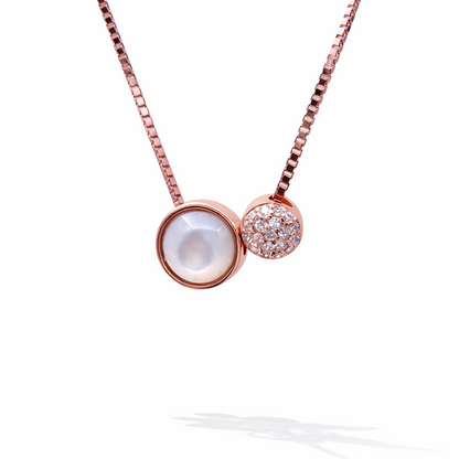 Luna Duo Charm 925 Sterling Silver Necklace