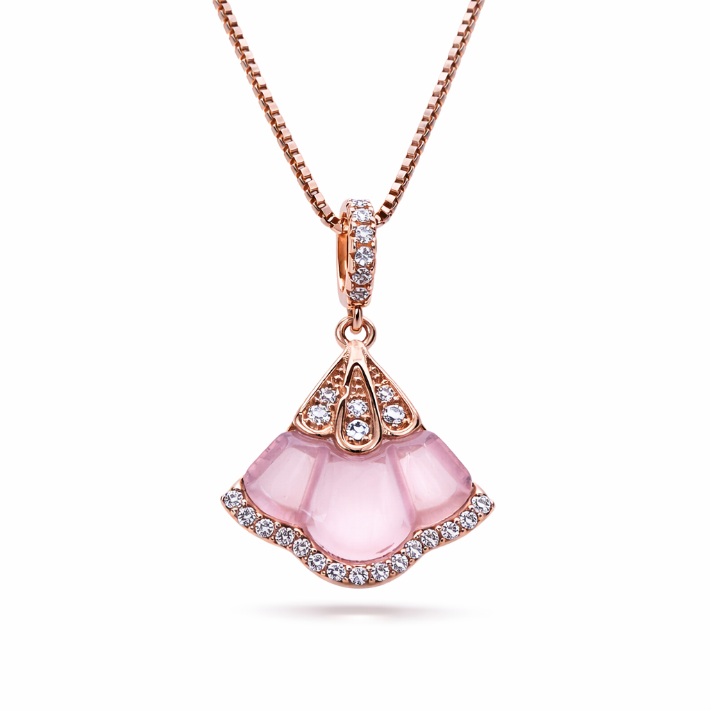 Blush Veil 925 Sterling Silver Necklace