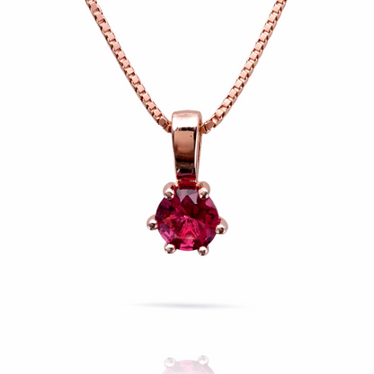 Solitaire Glow 925 Sterling Silver Necklace