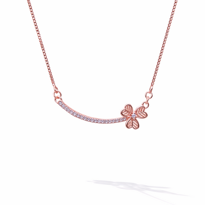 Golden Bloom Curve Necklace