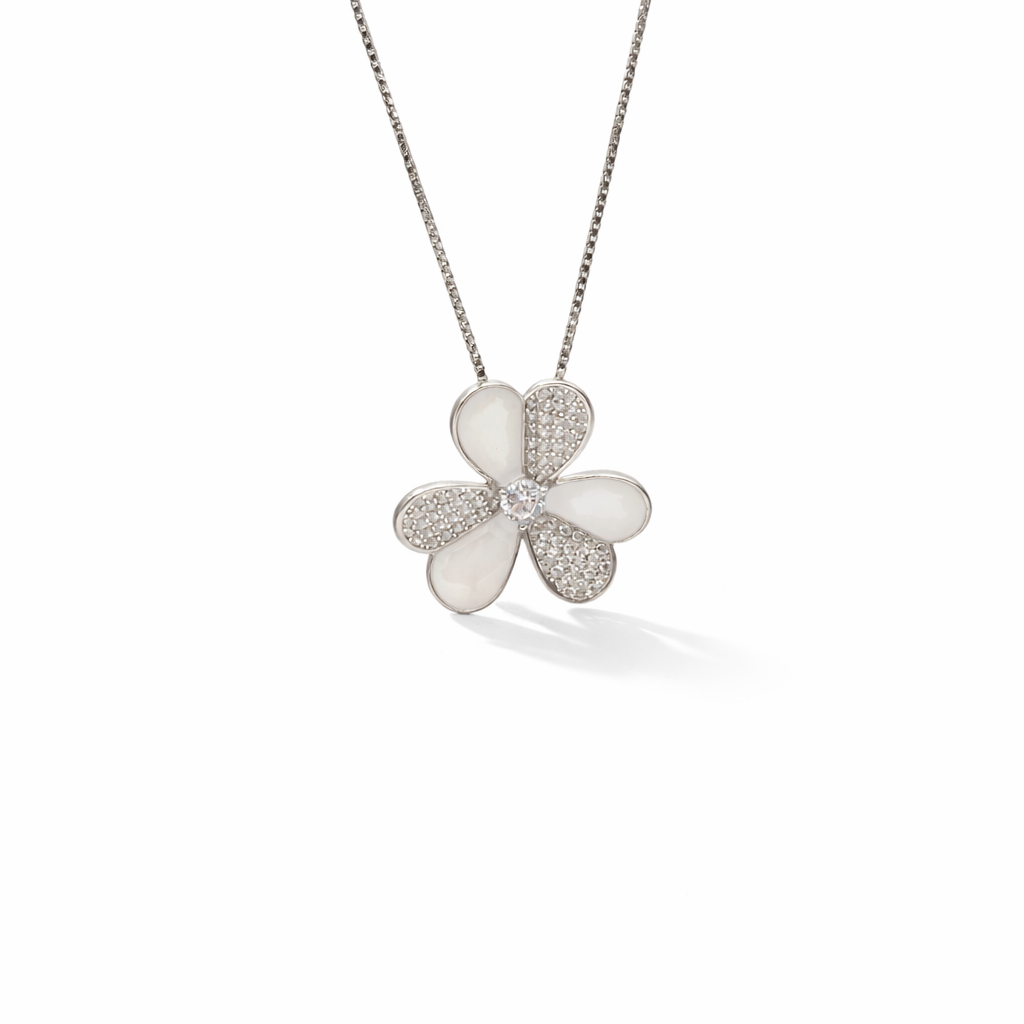 Ivory Spark 925 Sterling Silver Necklace