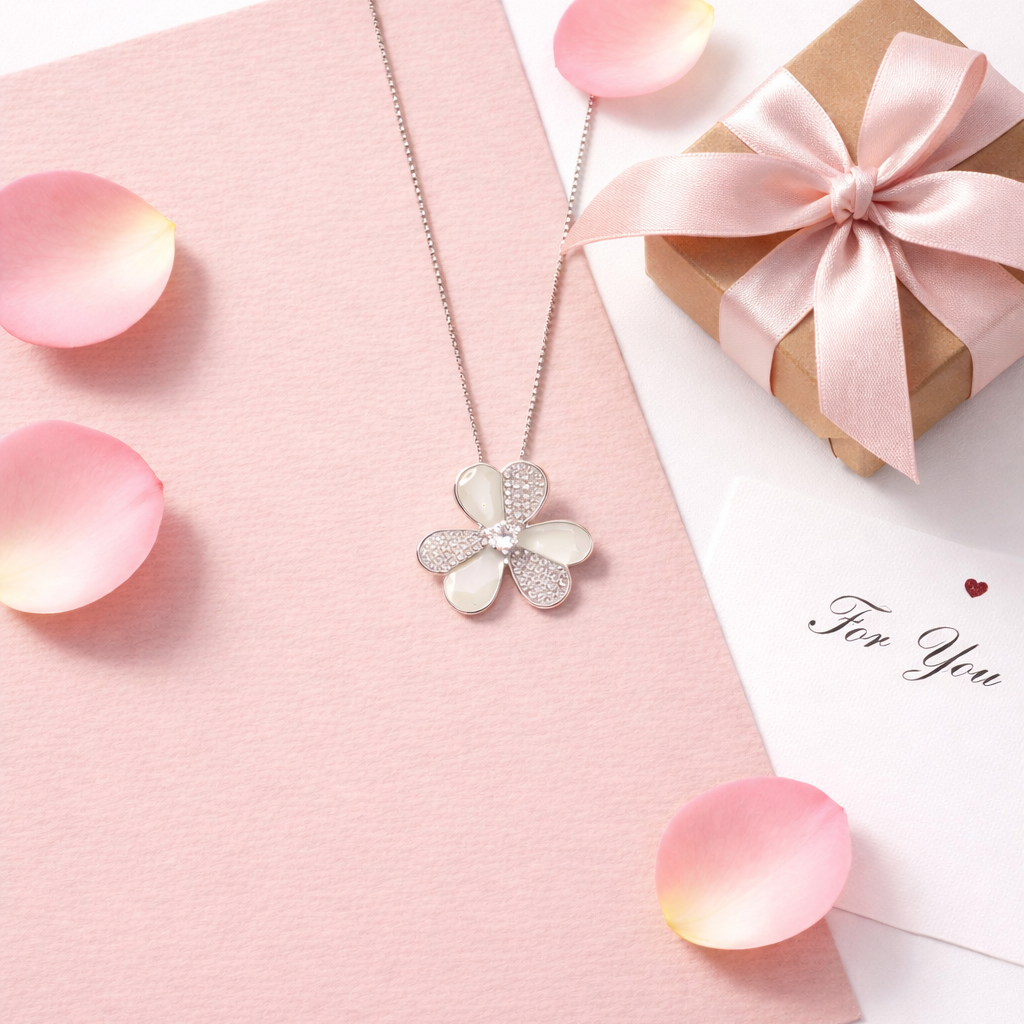 Ivory Spark 925 Sterling Silver Necklace