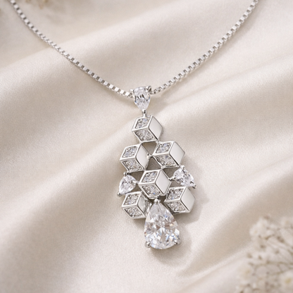 Prism Drop 925 Sterling Silver Necklace