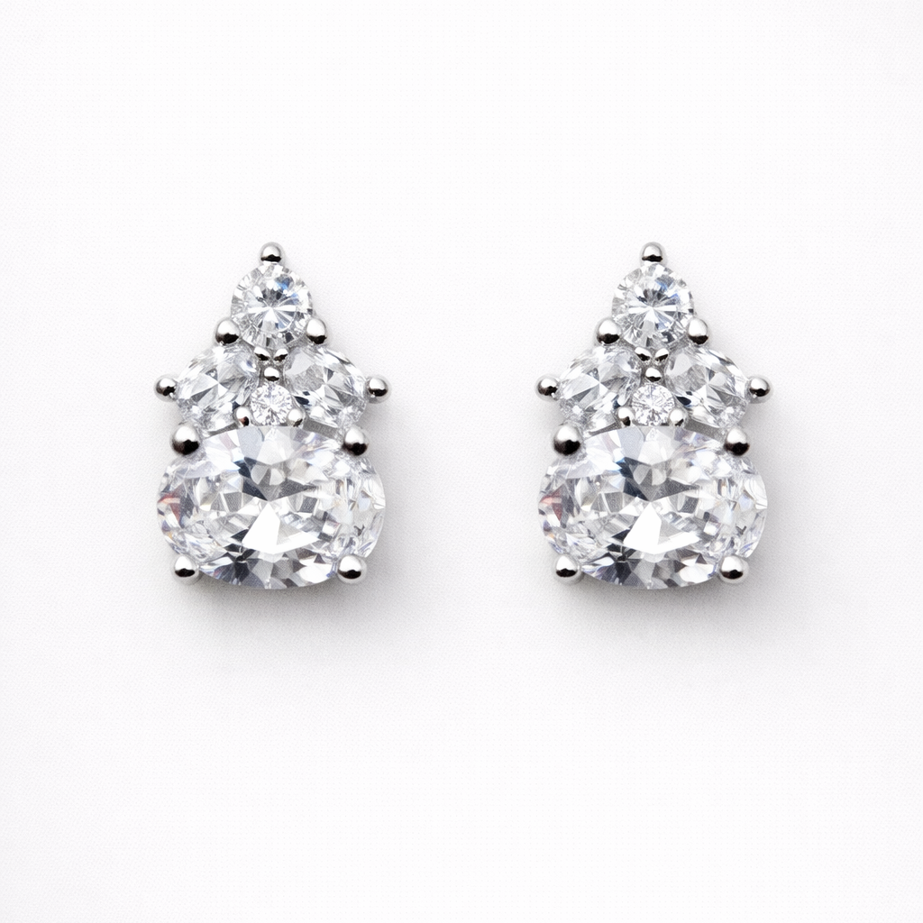 Trinity Spark 925 Sterling Silver Earrings