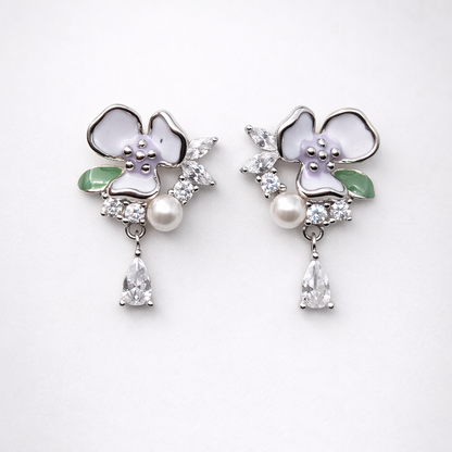 Pastel Petal 925 Sterling Silver Earrings