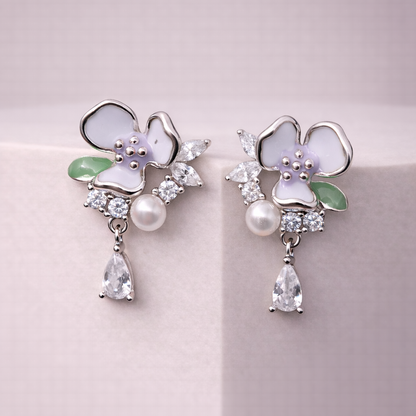 Pastel Petal 925 Sterling Silver Earrings