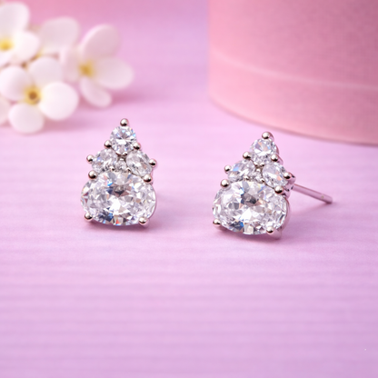 Trinity Spark 925 Sterling Silver Earrings