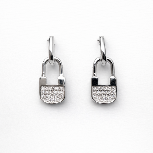Lockette Spark 925 Sterling Silver Earrings