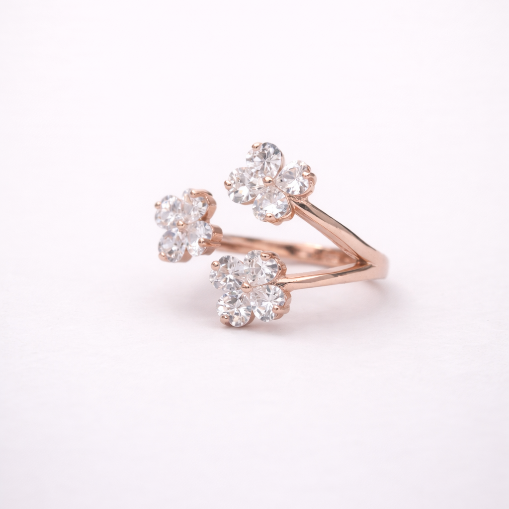 Blossom Aura 925 Sterling Silver Ring(Adjustable)