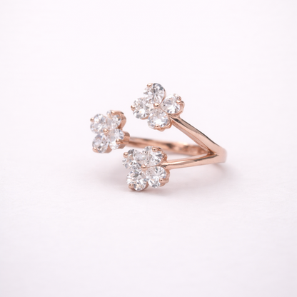Blossom Aura 925 Sterling Silver Ring(Adjustable)