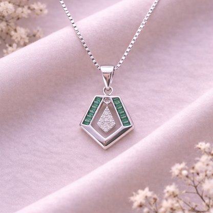Lustre Frame 925 Sterling Silver Necklace