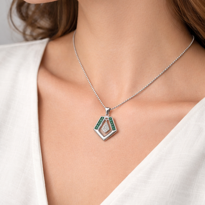 Lustre Frame 925 Sterling Silver Necklace