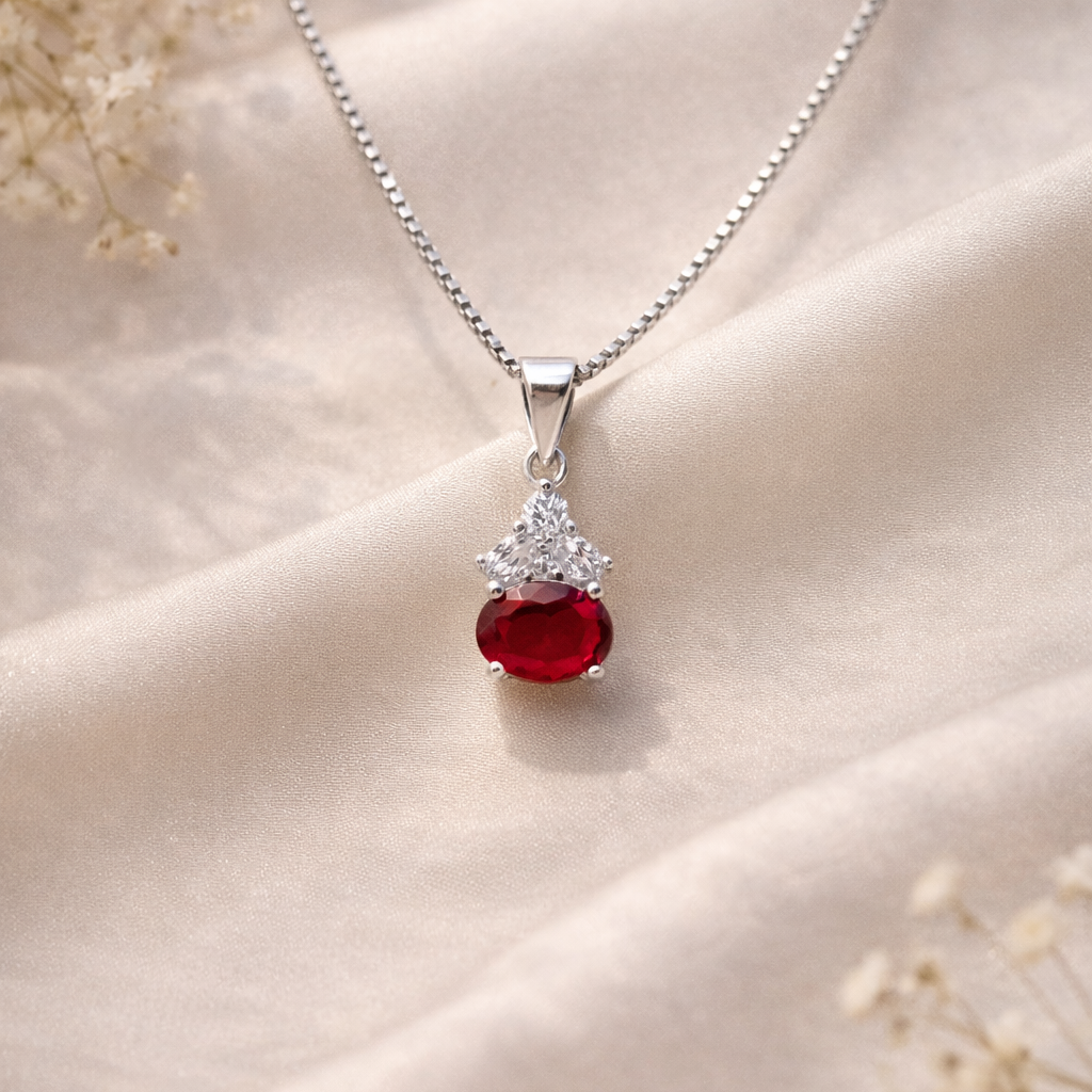 Verdant Spark Drop 925 Sterling Silver Necklace