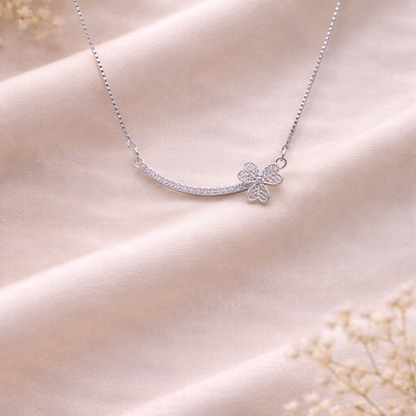 Golden Bloom Curve Necklace