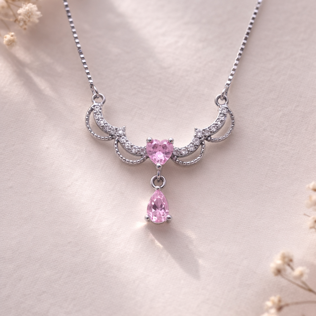 Seraphina Emerald Drop 925 Sterling Silver Necklace