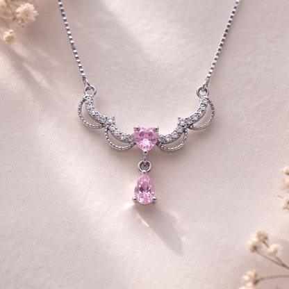 Seraphina Emerald Drop 925 Sterling Silver Necklace