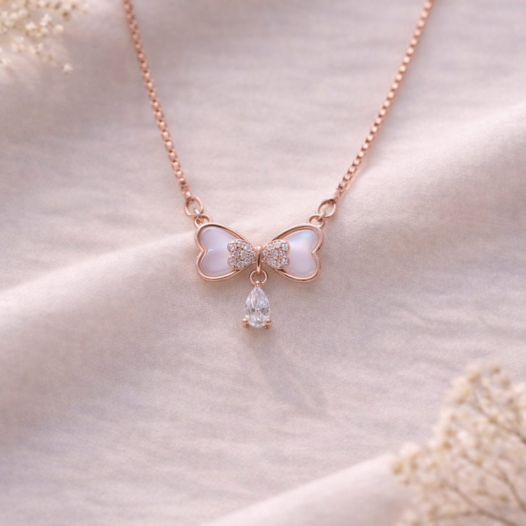 Moonlight Bow 925 Sterling Silver Necklace