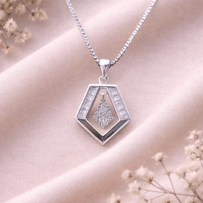 Lustre Frame 925 Sterling Silver Necklace