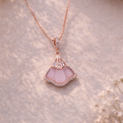 Blush Veil 925 Sterling Silver Necklace