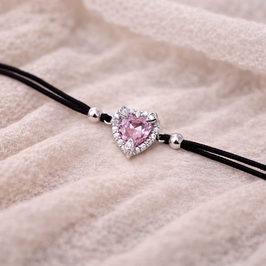 Scarlet Bond 925 Sterling Silver Bracelete (Adjustable)
