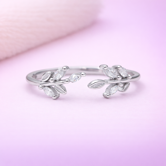 Ivy Embrace Silver Ring 925 Sterling Silver Ring(Adjustable)