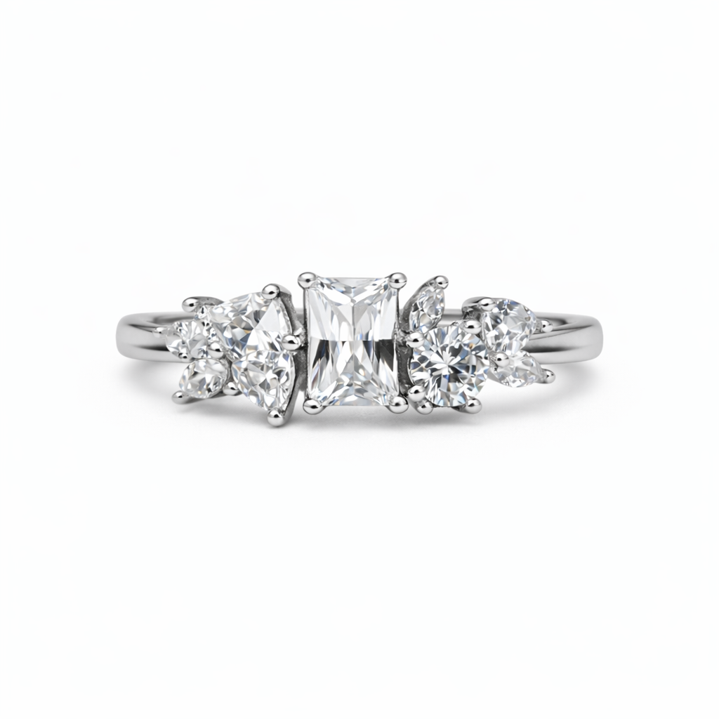 Starlit Crown 925 Sterling Silver Ring