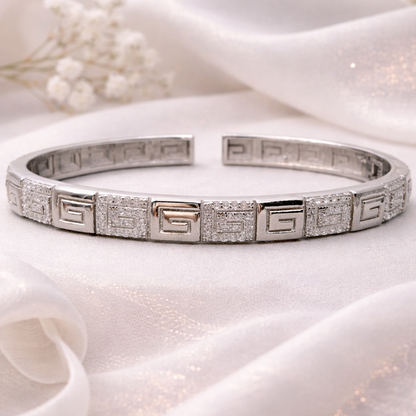 Regal Grid 925 Sterling Silver Bracelet