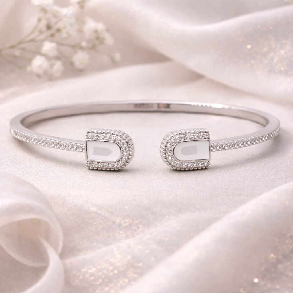 Ivory Frame 925 Sterling Silver Bracelet