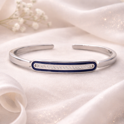 Azure Line Cuff 925 Sterling Silver Bracelet