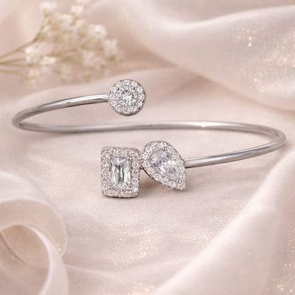 Duo Halo 925 Sterling Silver Bracelet