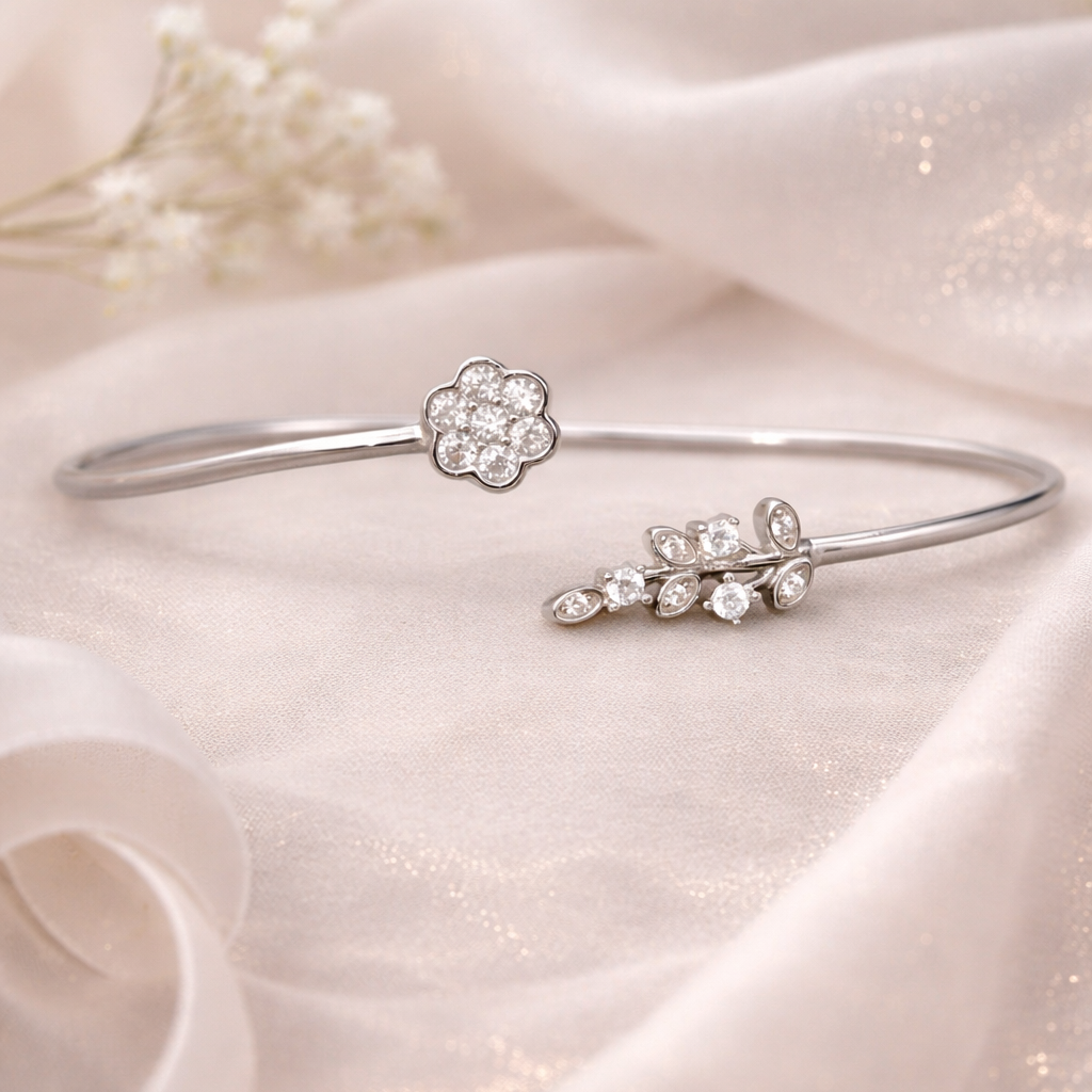 Bloom & Vine Cuff 925 Sterling Silver Bracelet