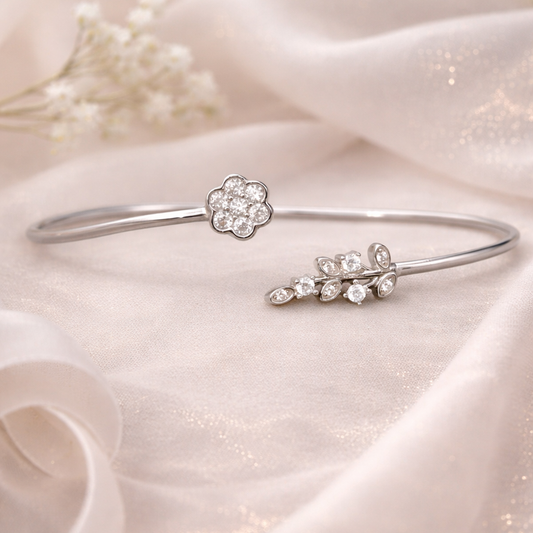 Bloom & Vine Cuff 925 Sterling Silver Bracelet