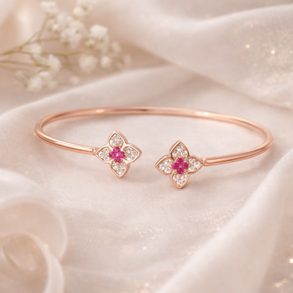 Pink Glint 925 Sterling Silver Bracelet
