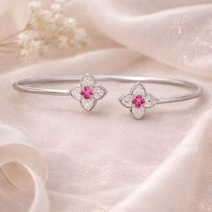 Pink Glint 925 Sterling Silver Bracelet