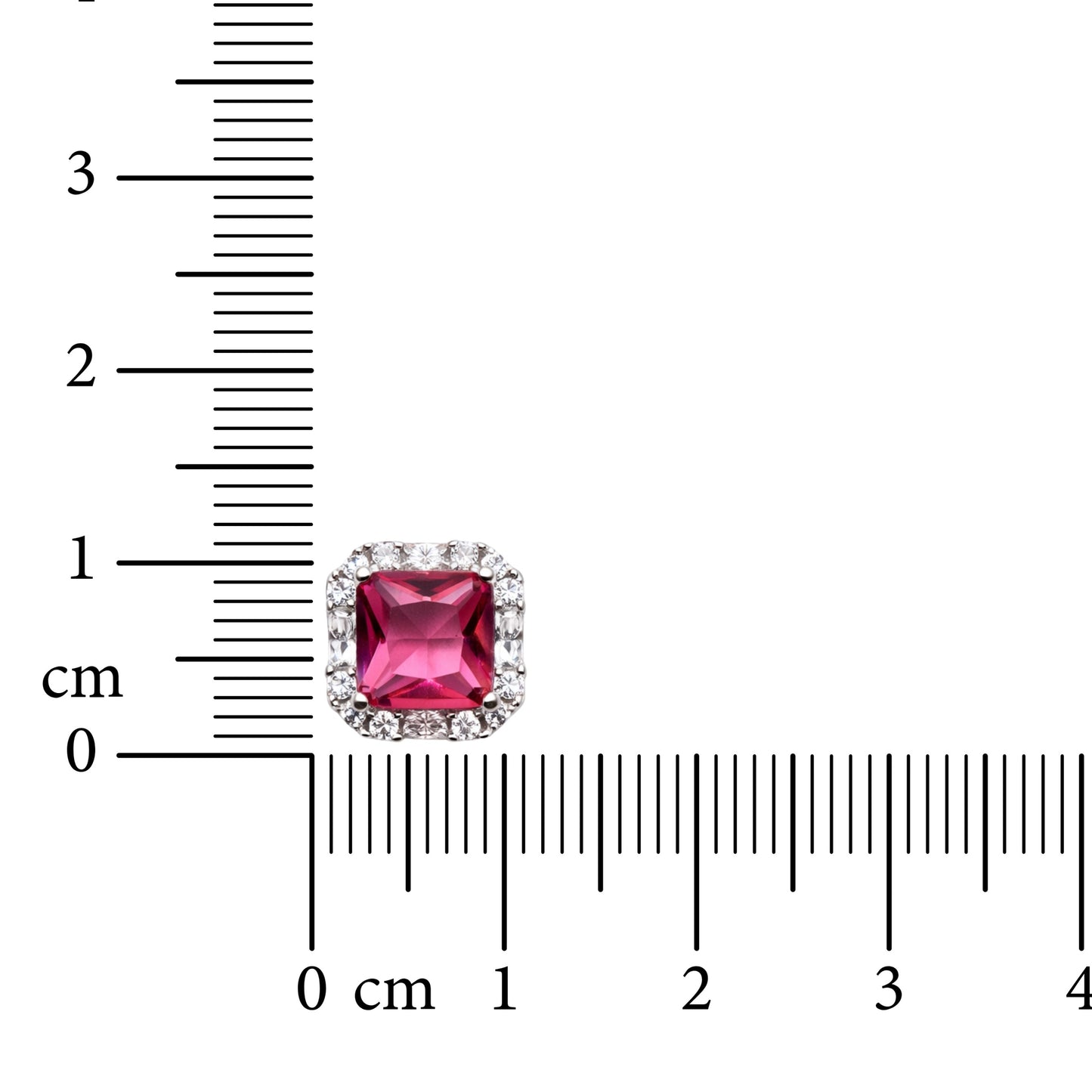 Crimson Frame 925 Sterling Silver Earrings