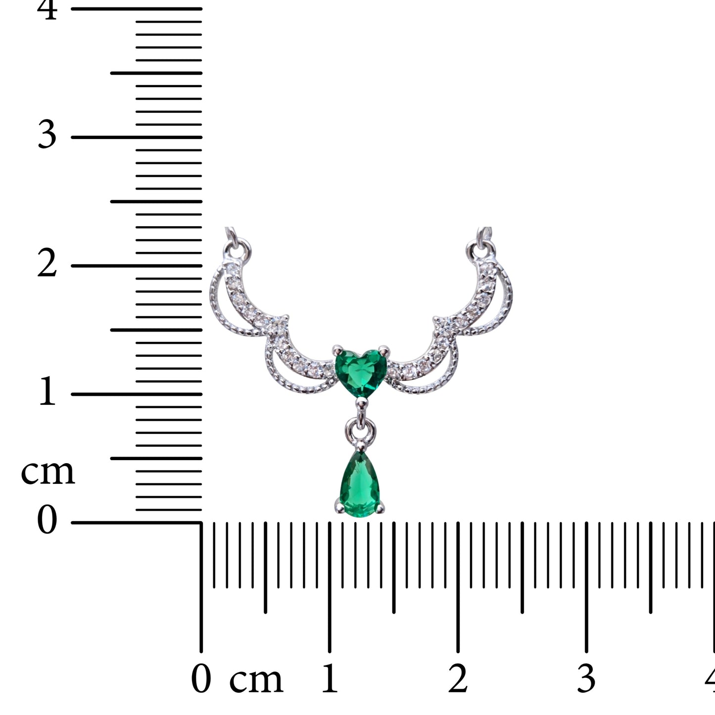 Seraphina Emerald Drop 925 Sterling Silver Necklace
