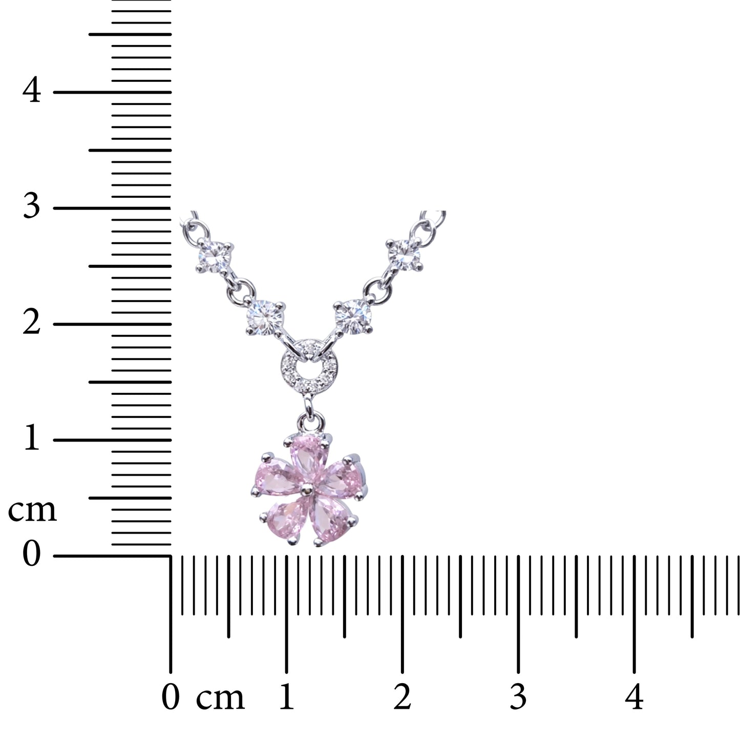 Fleur Rouge 925 Sterling Silver Necklace