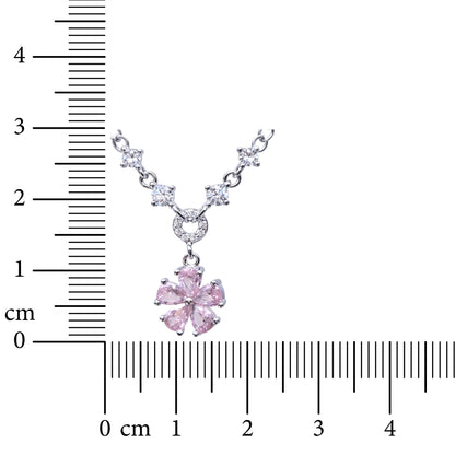 Fleur Rouge 925 Sterling Silver Necklace