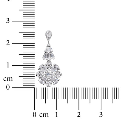 Crystal Cascade 925 Sterling Silver Earrings