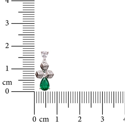 Prism Cube 925 Sterling Silver Earrings
