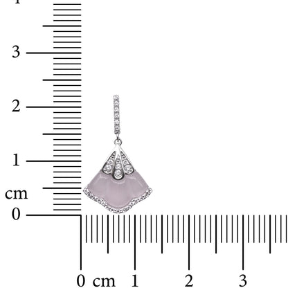 Rosé Drape 925 Sterling Silver Earrings