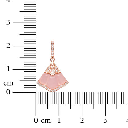 Rosé Drape 925 Sterling Silver Earrings