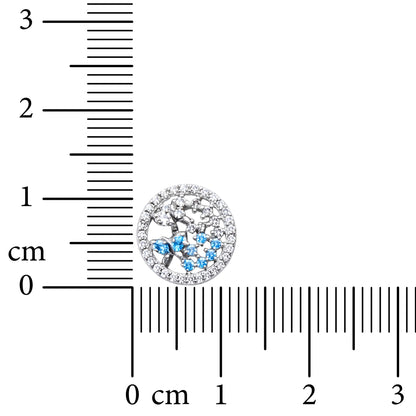 Celeste Halo 925 Sterling Silver Earrings