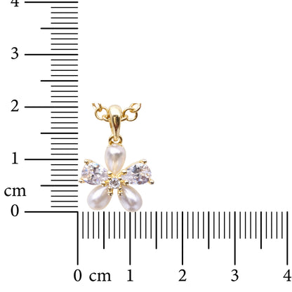Moonpetal Charm Gold Necklace