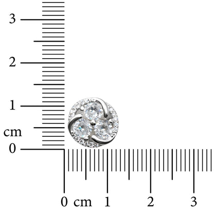 Swirl Trinity Silver 925 Sterling Silver Earrings