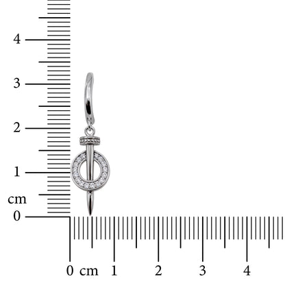 Orbit Spike Drop 925 Sterling Silver Earrings