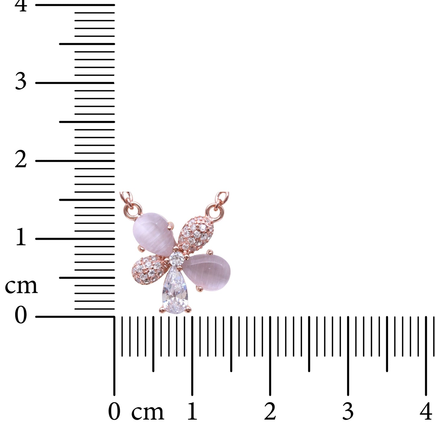 Blush Petal Glow 925 Sterling Silver Necklace