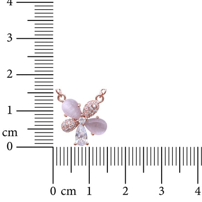 Blush Petal Glow 925 Sterling Silver Necklace