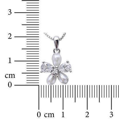 Moonpetal Charm 925 Sterling Silver Necklace